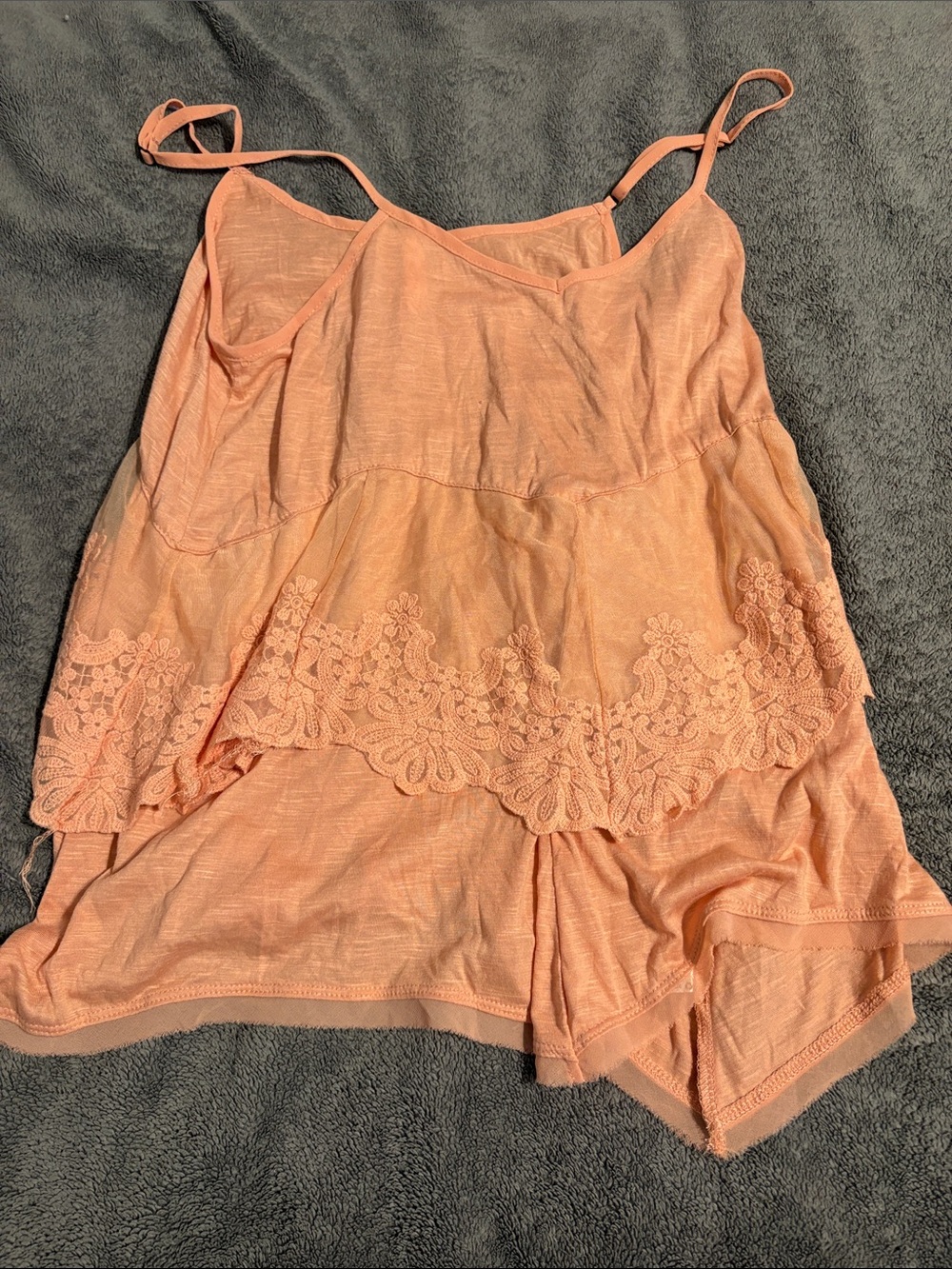 Xhilaration Peach Lace Trim Camisole